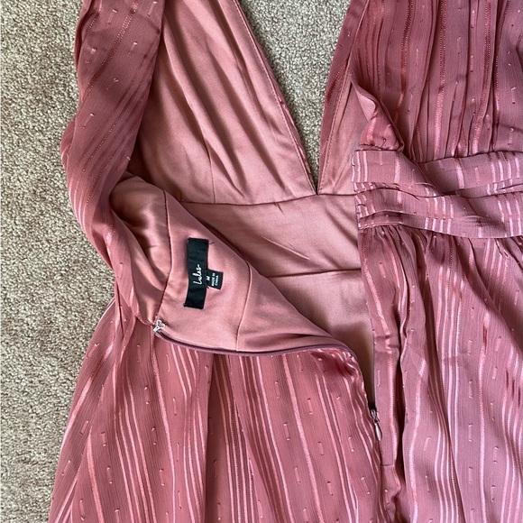 Lulus Romantic at Heart Rose Pink Striped Skater Mini Dress - Picture 6 of 8